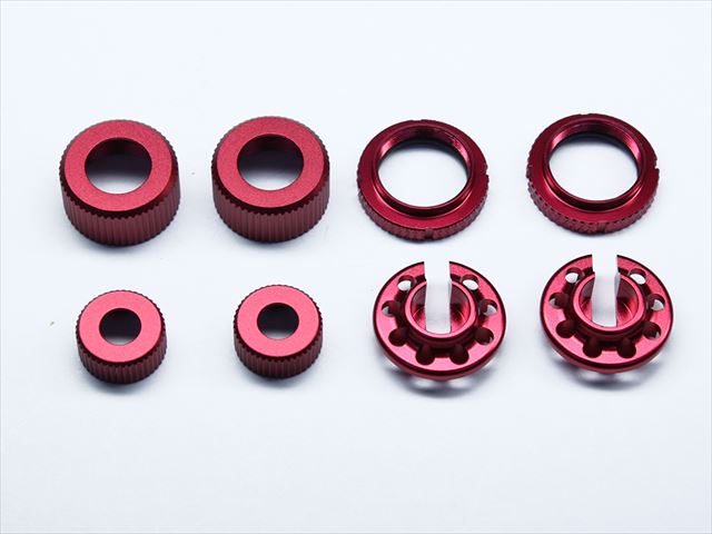 Aluminum Parts Set (for TRF Shock Absorber)(Red) Tamiya General-Purpose
