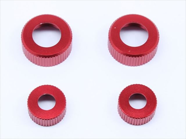 Shock Cylinder Cap Thin (Tamiya General-Purpose) Red Upper and Lower 2 pcs.