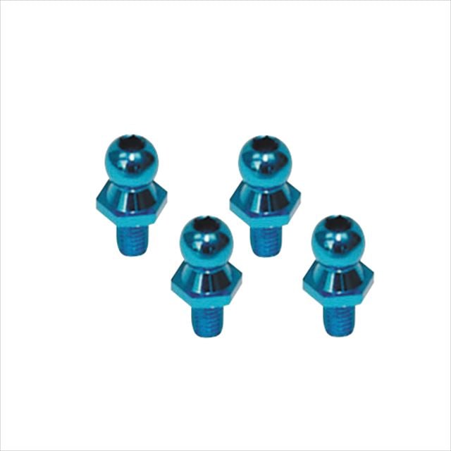 Aluminum Hex Socket Ball Stud (Tamiya General-Purpose) Tamiya Blue 4 pcs.