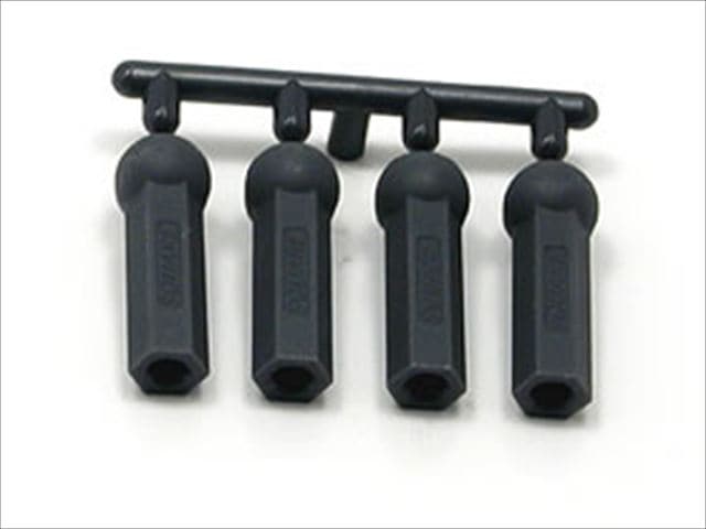 Heavy-Duty Rod End L Size (for Tamiya Ball Stud) Dark Gray