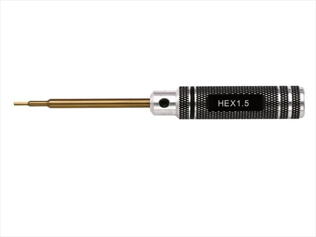 匠ミニドライバー 1.5mmヘックス ハイスビットチタンコート仕上 Takumi mini-driver (1.5mm Hex) High-speed steel bit Titanium coat finish