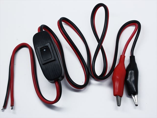 Power Switch Cable with Alligator Clips