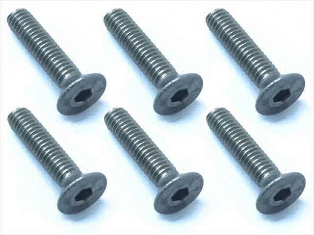 2.6x12 チタンヘックス皿ビス 6本入 2.6 X12 Titanium hex Flat Head Screw (6 pcs.)