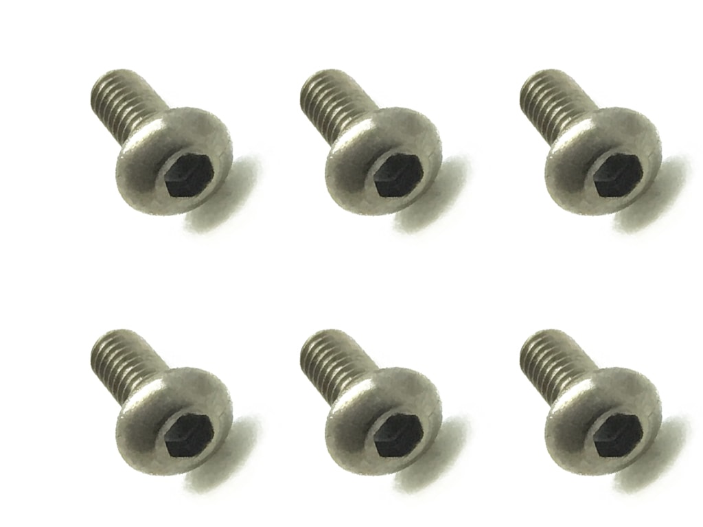 2x5 チタンヘックスボタンビス 6本入 2x5 Titanium hex Pan Head Screw (6 pcs.)