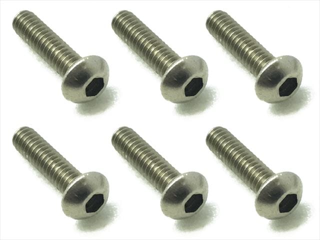 2X8 Titanium Hex Socket Button Head Screw (6 pcs.)