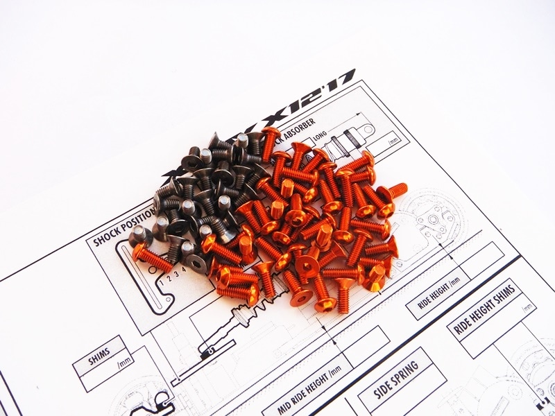 X Ray X12 2017 Titanium & Aluminum Hex Socket Screw Set X Ray X12 2017 Titanium &