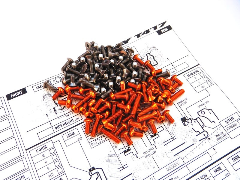 X Ray T4 2017 Titanium & Aluminum Hex Socket Screw Set X Ray T4 2017 Titanium &