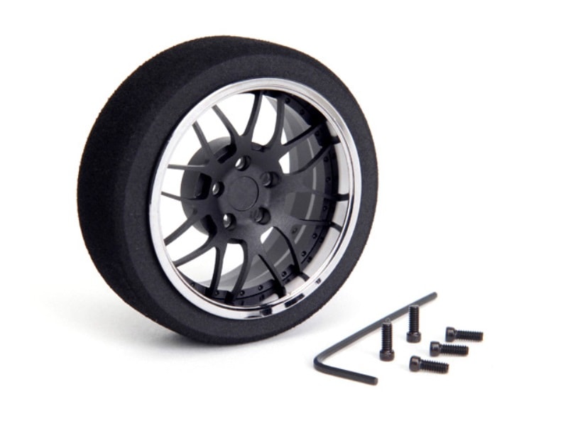 アルミステアリングMFホイール Y-Type (Fブラック/クロームリム) Aluminum steering wheel MF wheel Y-Type (F black/chrome rim)