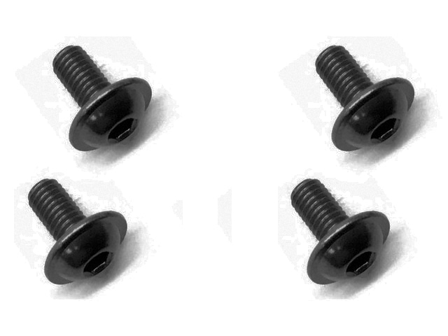 Aluminum Flanged Screw 3×6 Black 4 pcs.