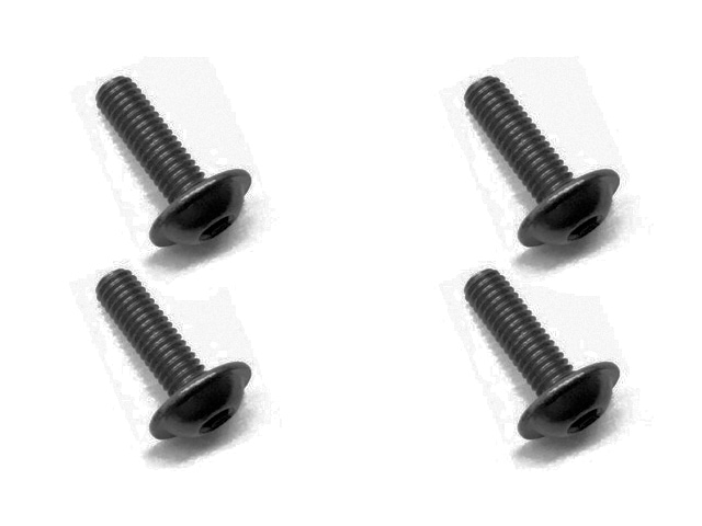 Aluminum Flanged Screw 3×10 Black 4 pcs.