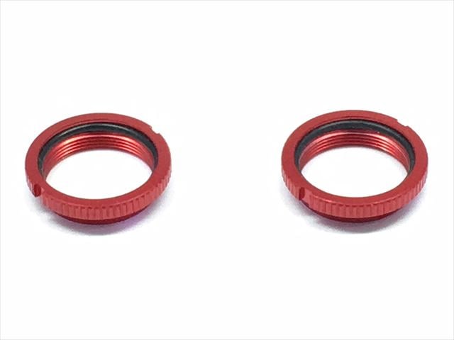 Shock Spring Adjuster (for Tamiya SSBB Shock Absorber) Red 2 pcs.