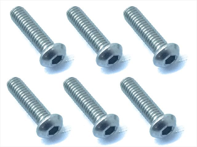 2.6x10 チタンヘックスボタンビス(6本入) 2.6 X10 Titanium hex Pan Head Screw (6 pcs.)