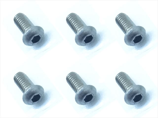 2.6x5 チタンヘックスボタンビス(6本入) 2.6 X5 Titanium hex Pan Head Screw (6 pcs.)