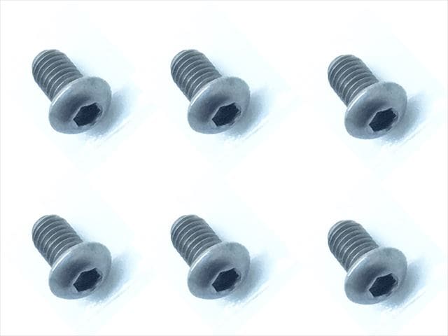 2.6x6 チタンヘックスボタンビス(6本入) 2.6 X6 Titanium hex Pan Head Screw (6 pcs.)