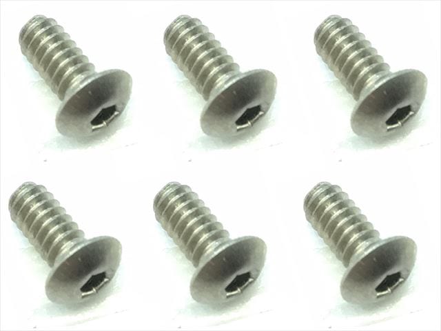 4-40 1/4インチ チタンヘックスボタンビス 6本入 4-40 1/4 Inch Titanium hex Pan Head Screw (6 pcs.)
