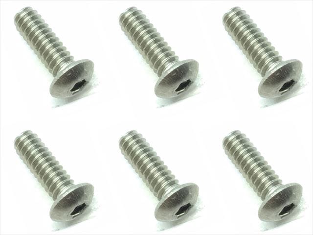 4-40 11/32ボタンインチチタンビス 6本入 4-40 11/32 Inch Titanium hex Pan Head Screw (6 pcs.)
