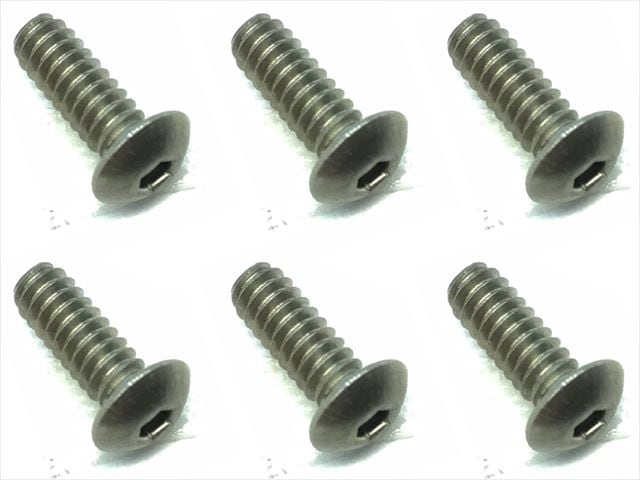 4-40 5/16インチ チタンヘックスボタンビス 6本入 4-40 5/16 Inch Titanium hex Pan Head Screw (6 pcs.)