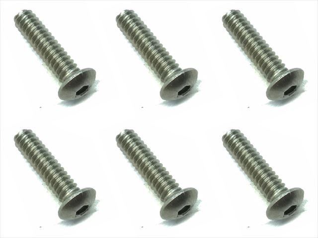 4-40 7/16ボタンインチチタンビス 6本入 4-40 7/16 Inch Titanium hex Pan Head Screw (6 pcs.)