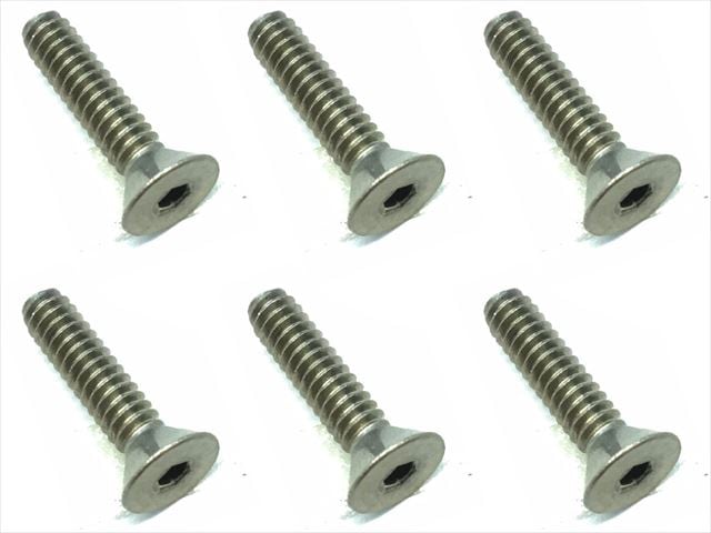 4-40 1/2 Inch Titanium Hex Socket Countersunk Screw (6 pcs.)