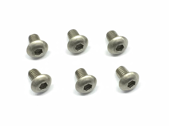 Titanium Hex Socket Button Head Screw 4×6 6 pcs. 4x6