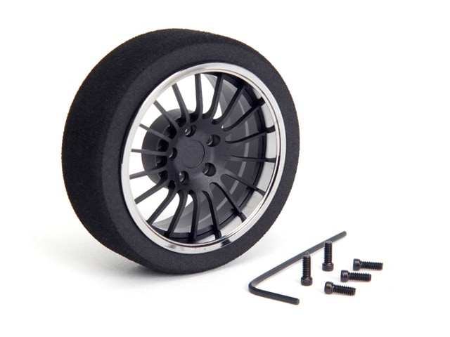 アルミステアリングMFホイール 18-Spoke (Fブラック/クロームリム) Aluminum steering wheel MF wheel 18- Spoke (F black/chrome rim)