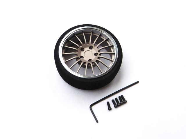 アルミステアリングMFホイール 18-Spoke (Fチタン/クロームリム) Aluminum steering wheel MF wheel 18- Spoke (F Titanium/chrome rim)