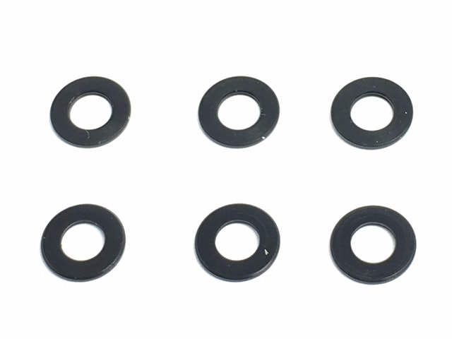5.8×3mm×0.5t Black Delrin Collar Black (6 pcs.) General-Purpose