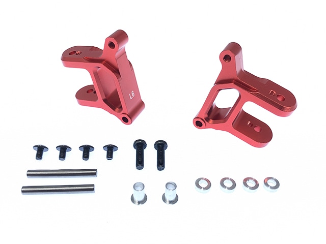 One-Piece Front Hub Carrier Caster Square 6 Degrees (for WR-02) (Red) 6° in all-in-one
