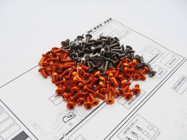 X Ray X10 2018 Titanium & Aluminum Hex Socket Screw Set (Orange) X Ray X10 2018 Titanium &