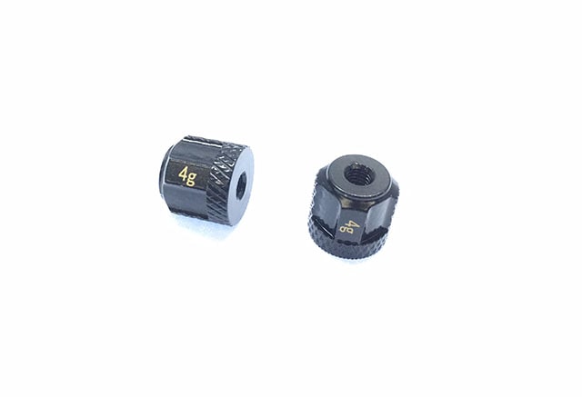 Brass Weights, 4 g, Black Finish, 2 pcs.