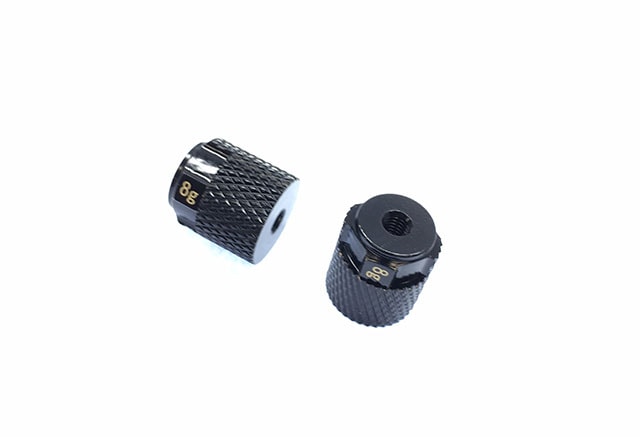 Brass Weights, 8 g, Black Finish, 2 pcs.