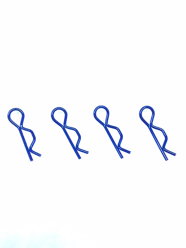 Body Clip 7mm(Dark Blue) 4 pcs.