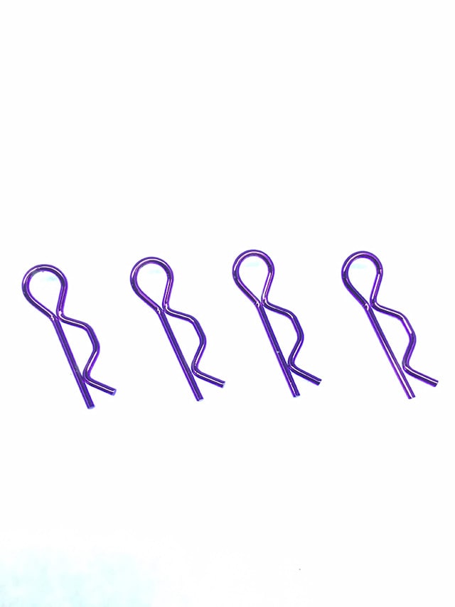 Body Clip 7mm(Purple) 4 pcs.