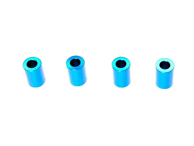 M3 Aluminum Collar φ5.5×3×8.0t (Light Blue)4 pcs. Aluminum M3 Collar8t(Tamiya Blue)4 Pcs.