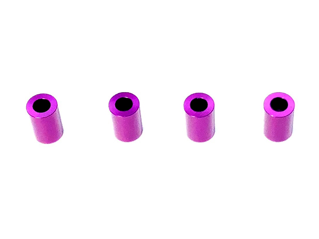 M3 Aluminum Collar φ5.5×3×8.0t (Purple)4 pcs. Aluminum M3 Collar8t(Purple)4 Pcs.
