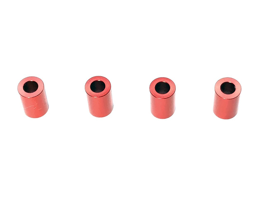 M3 Aluminum Collar φ5.5×3×8.0t (Red)4 pcs. Aluminum M3 Collar8t(Red)4 Pcs.