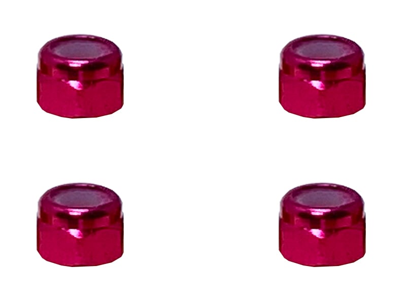 Aluminum Nylon-Insert Nut M3 (Pink) 4pcs