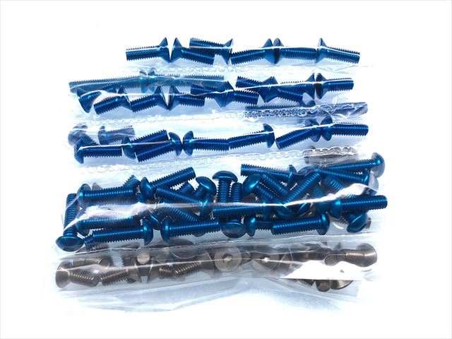 Titanium & Blue Aluminum Hex Socket Screw Set (for Tamiya TB-05PRO) Titanium &
