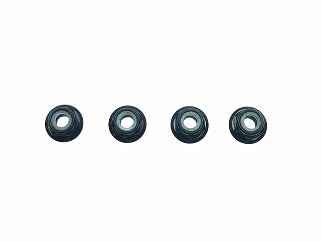 Aluminum M4 Thin Flanged Nylon-Insert Nut (Black)4pcs M4