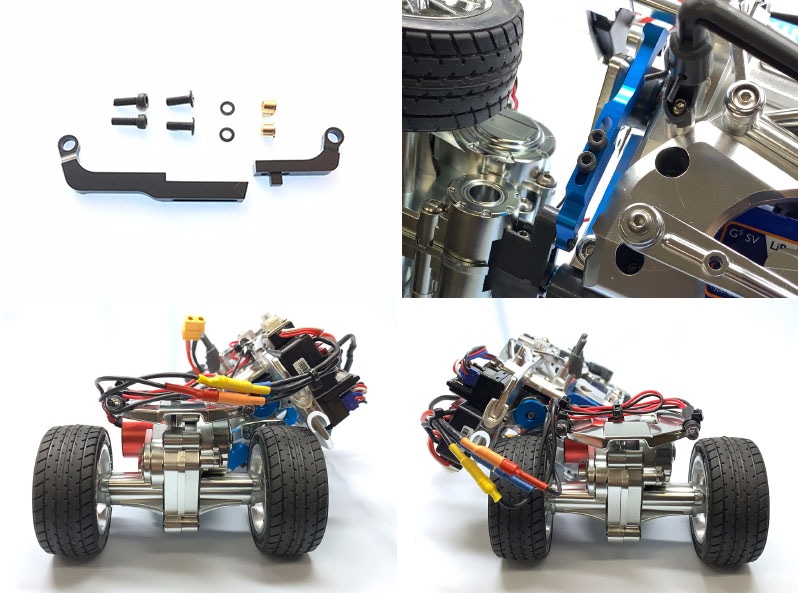 Aluminum Servo Rod Set (for Tamiya Dancing Rider) Black Adjustable Aluminum servo rod (Tamiya T3-01) Black