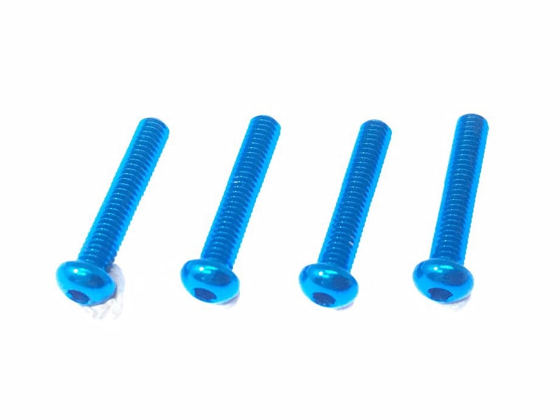 2.6×14 Hex Socket Button Head Duralumin Screw (Light Blue /4pcs)