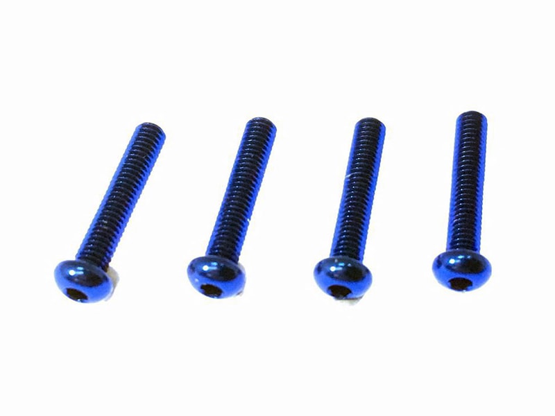 2.6×14 Hex Socket Button Head Duralumin Screw (Dark Blue /4pcs)