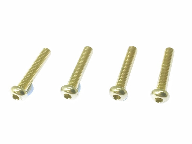 2.6×14 Hex Socket Button Head Duralumin Screw (Gold /4pcs)