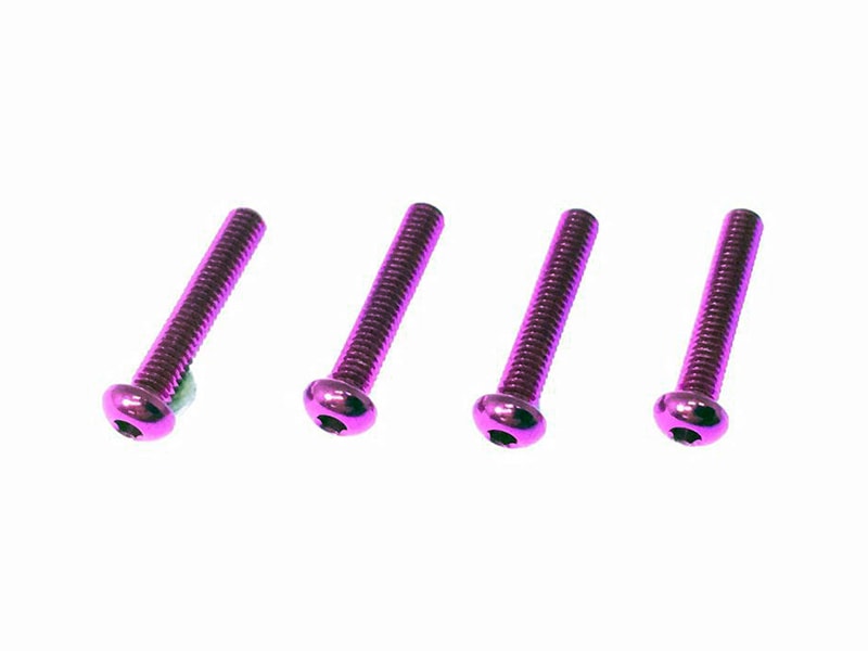2.6×14 Hex Socket Button Head Duralumin Screw (Pink /4pcs)