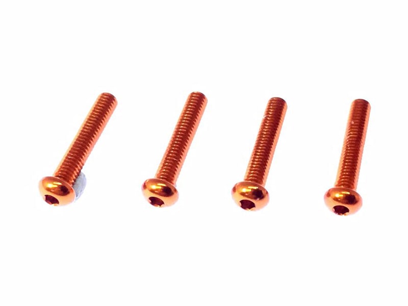2.6×14 Hex Socket Button Head Duralumin Screw (Orange /4pcs)