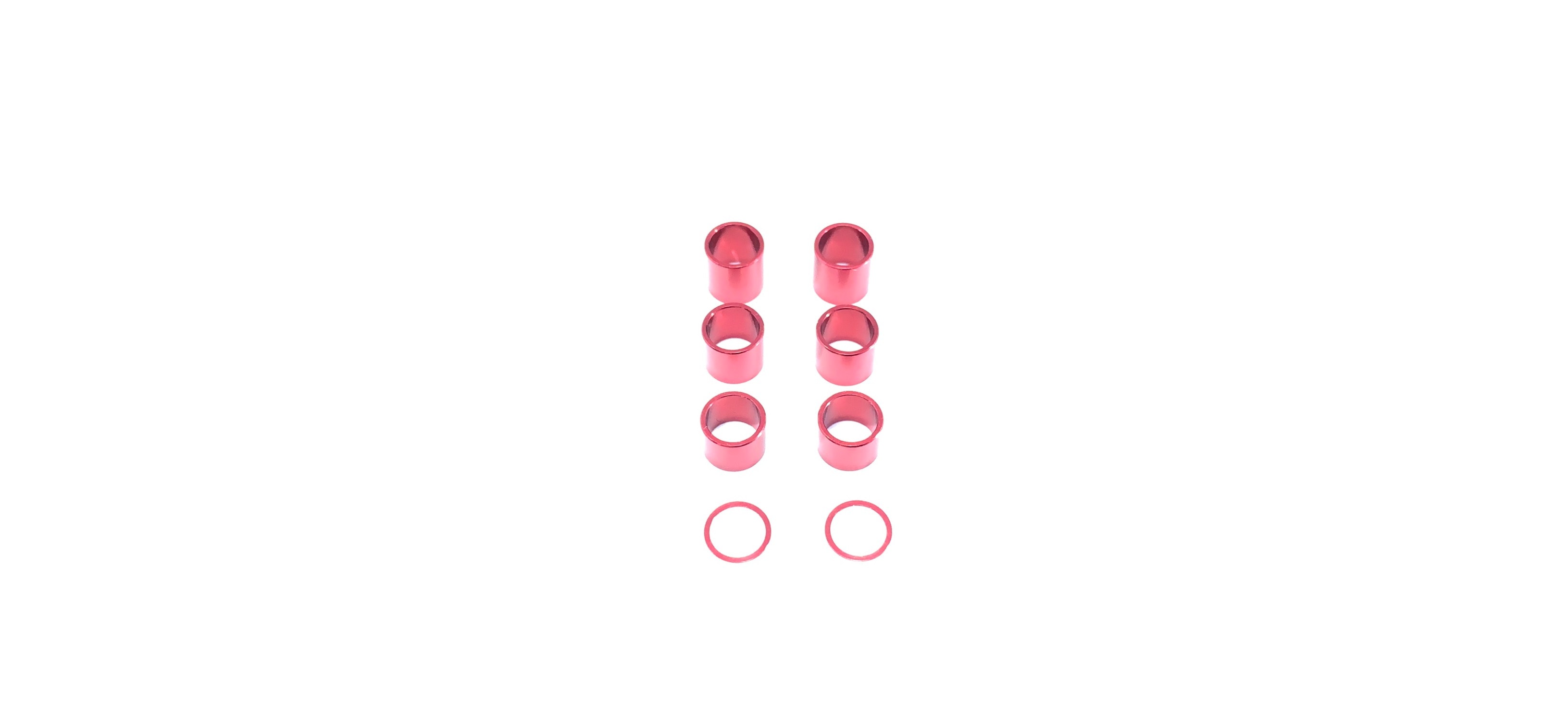Inch Aluminum Collar Set 0.25/6/7/8t (Red) Each 2pcs