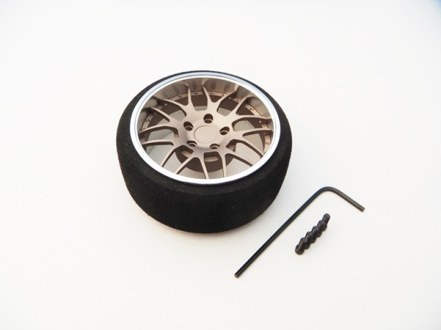 アルミステアリングホイール Y-Type (Fチタン/クロームリム)　Aluminum Steering Wheel Fire fox Racing (F-Titan/Chrome)