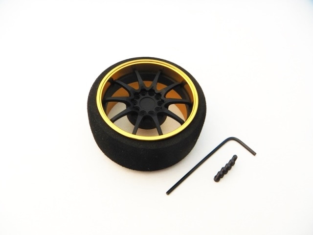アルミステアリングMFホイール Papi Racing (Fブラック/ゴールドリム)　Aluminum Steering Wheel Papi Racing (F-Black/Gold)