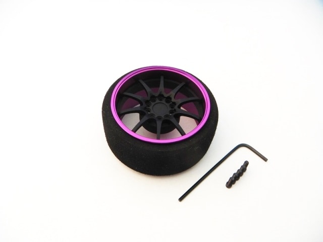 アルミステアリングMFホイール Papi Racing (Fブラック/パープルリム)　Aluminum Steering Wheel Papi Racing (F-Black/Purple)