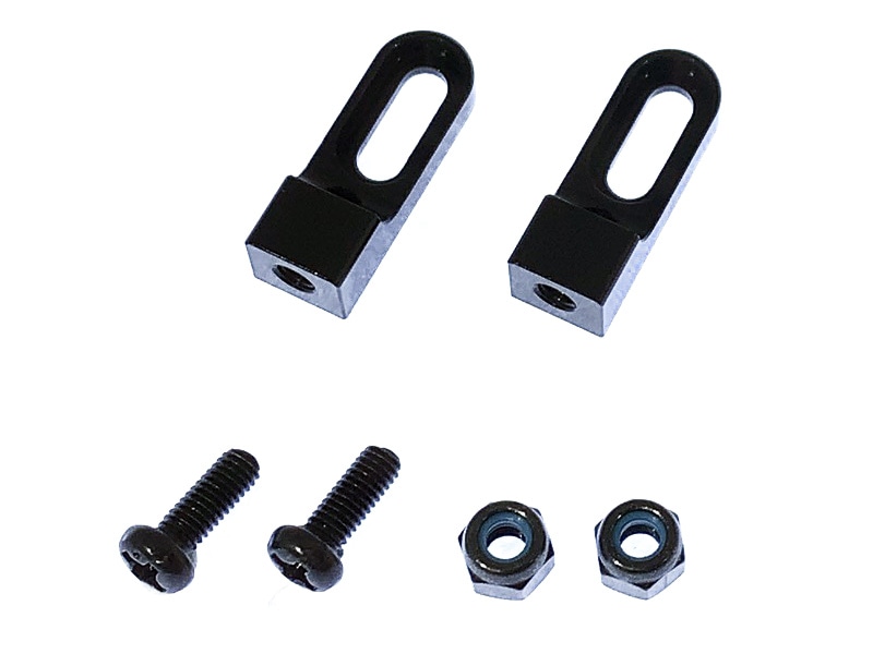 アルミ軽量サーボステー＆ベルトテンショナー(ブラック)　Lightweight Servo Stay (Black)